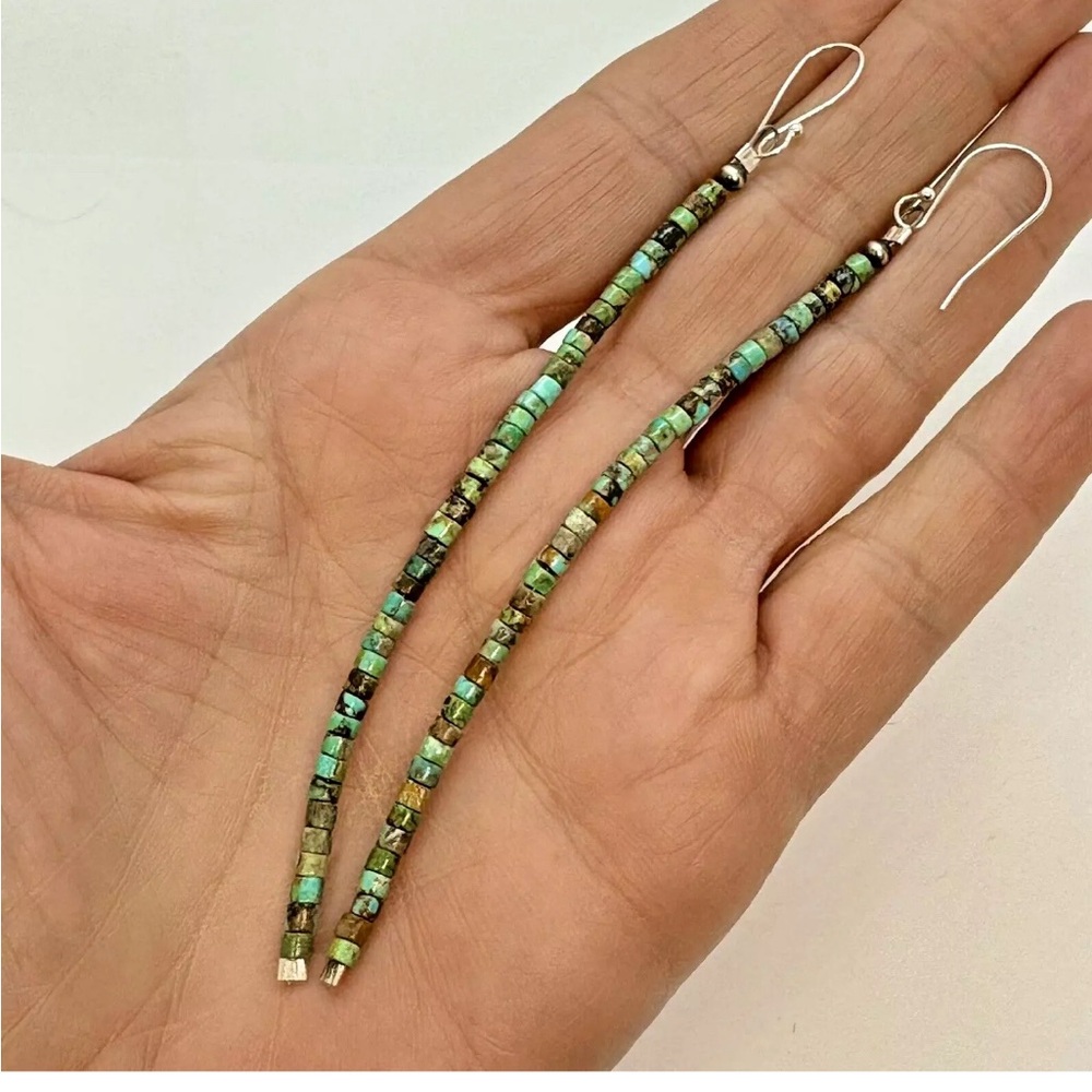 Turquoise Earrings Navajo Sterling Handmade like Sundance